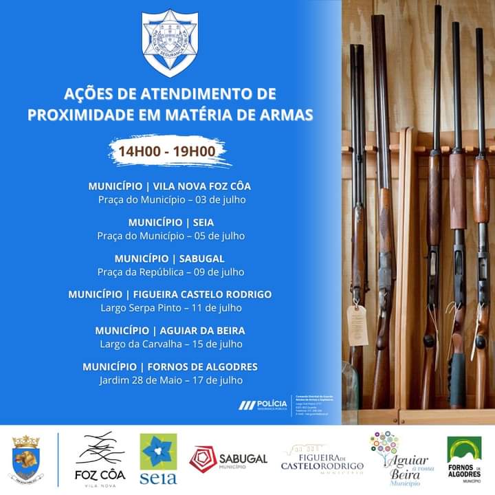 PSP da Guarda promove ações de atendimento em matéria de armas