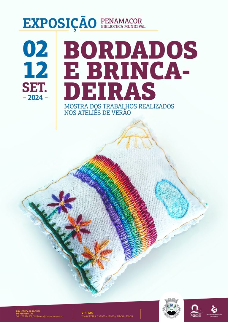 Biblioteca Municipal recebe exposição Bordados e Brincadeiras